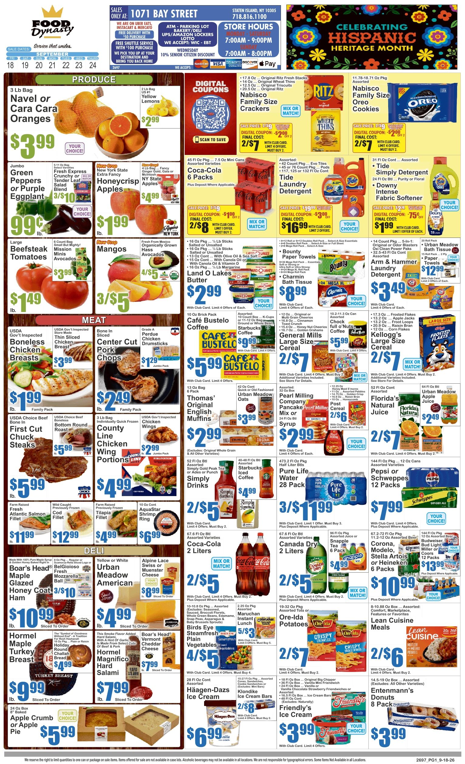 Food Dynasty (Staten Island, NY) Key Food Weekly Ad September 18 - 24, 2026