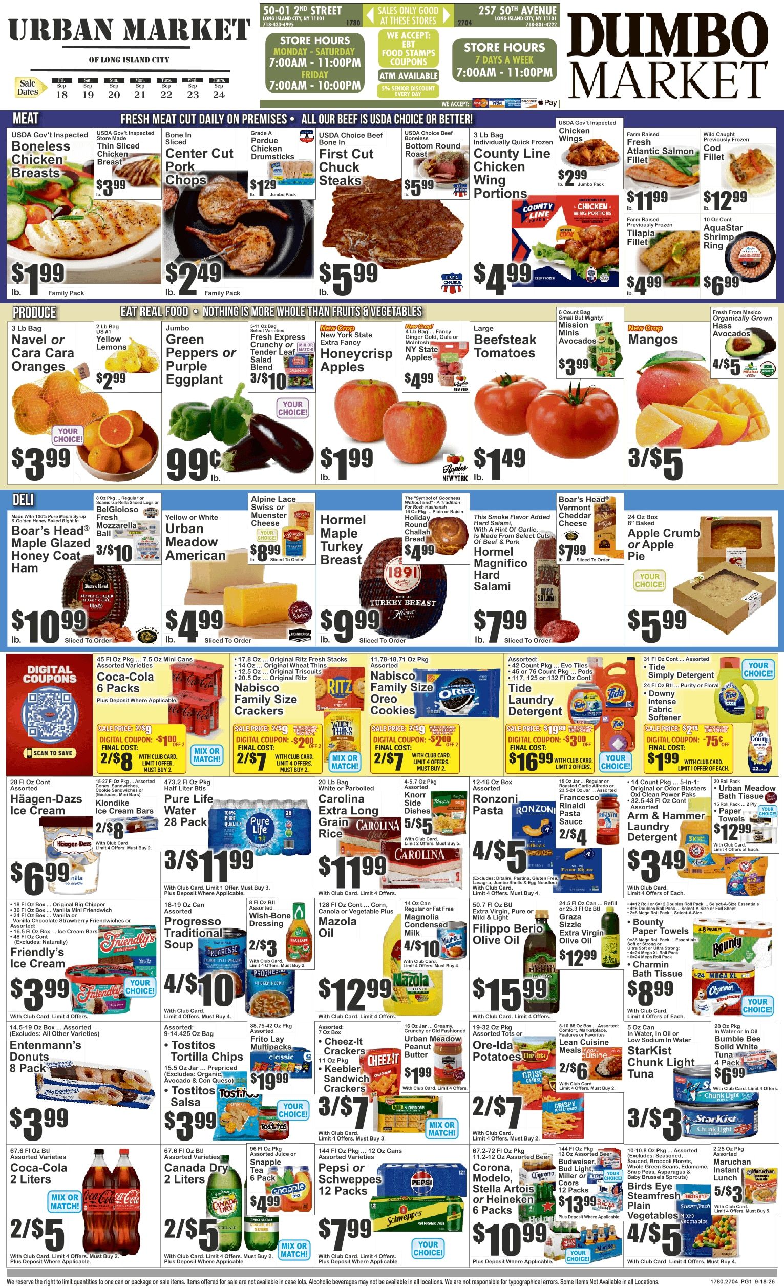 Dumbo Market (Long Island City, NY) Key Food Weekly Ad September 18 - 24, 2026