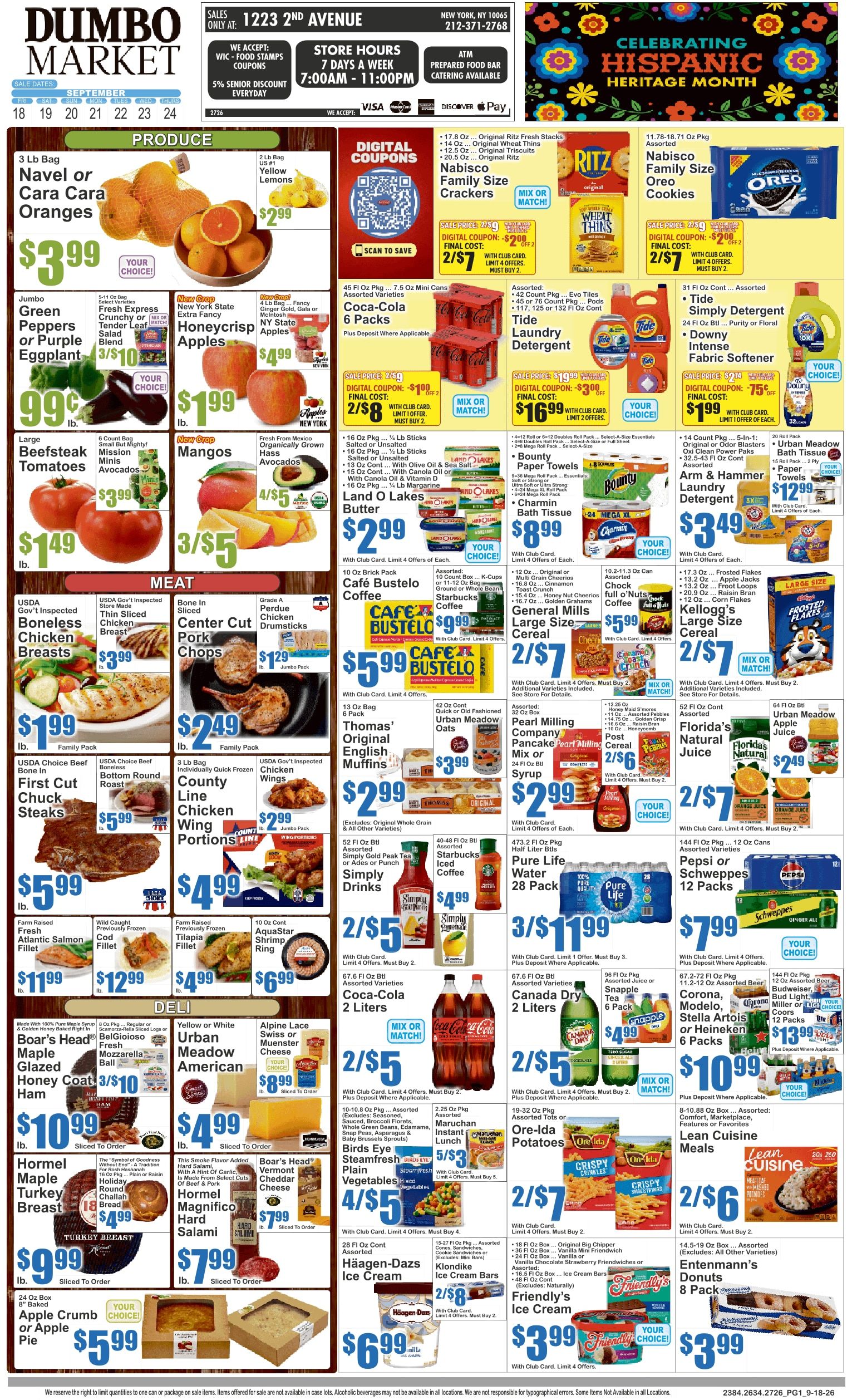 Dumbo Market (New York, NY) Key Food Weekly Ad September 18 - 24, 2026