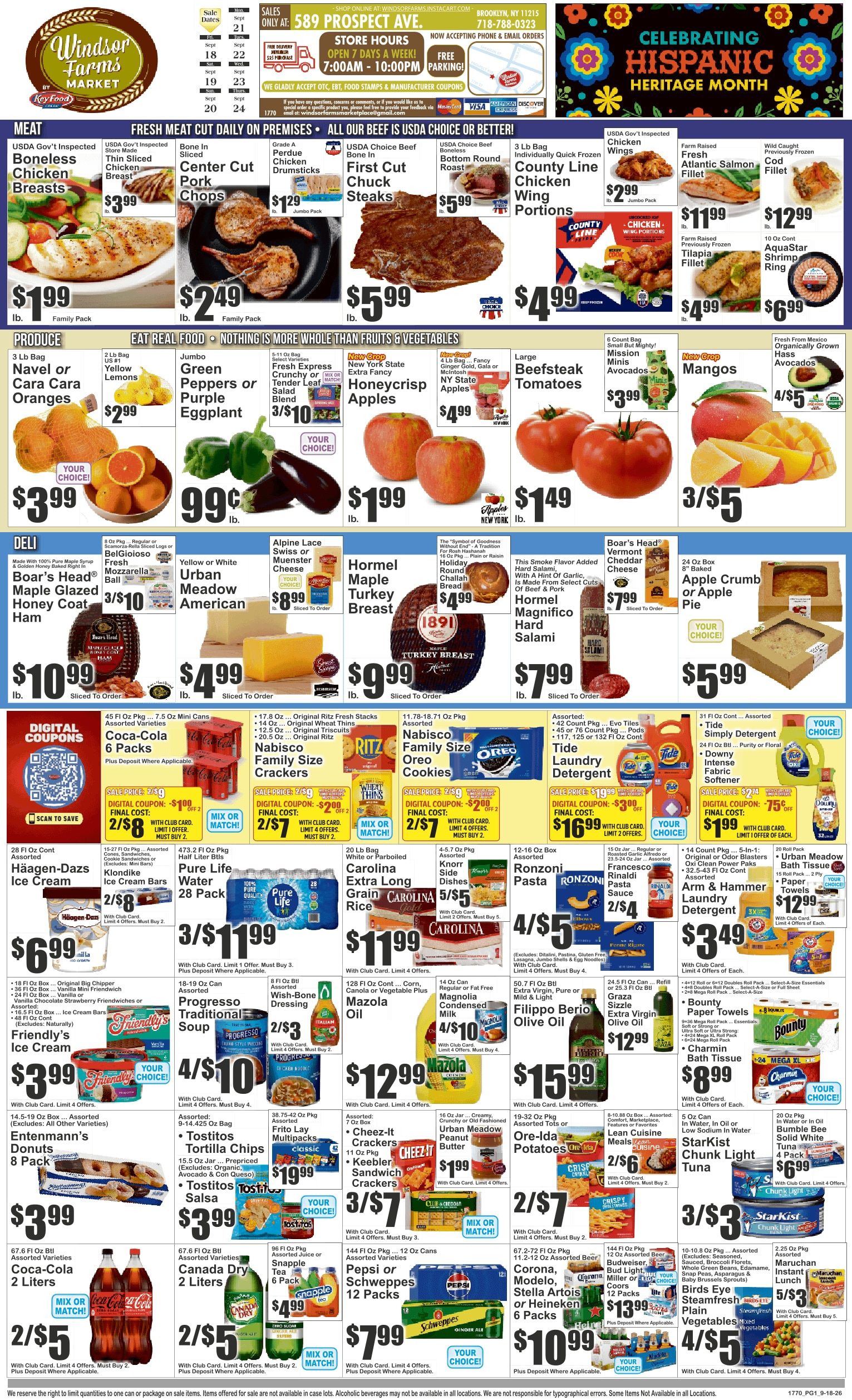 Windsor Farms Market (589 Prospect Ave., Brooklyn, NY) Key Food Weekly Ad September 18 - 24, 2026