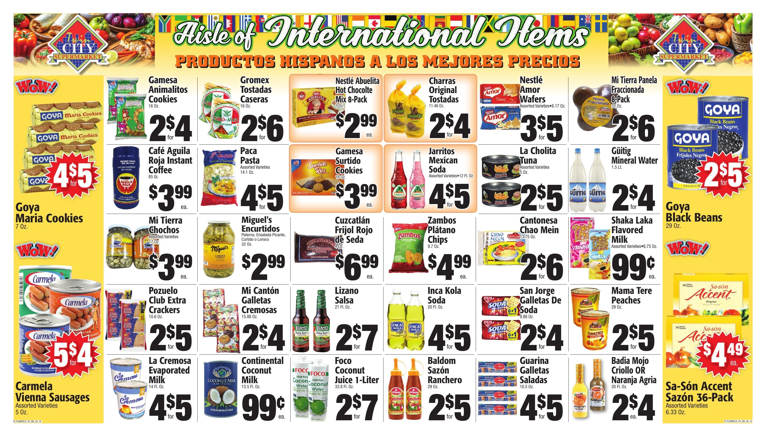 Twin City Supermarket (600 Park Avenue, Plainfield, NJ) Weekly Ad September 20 - 26, 2026