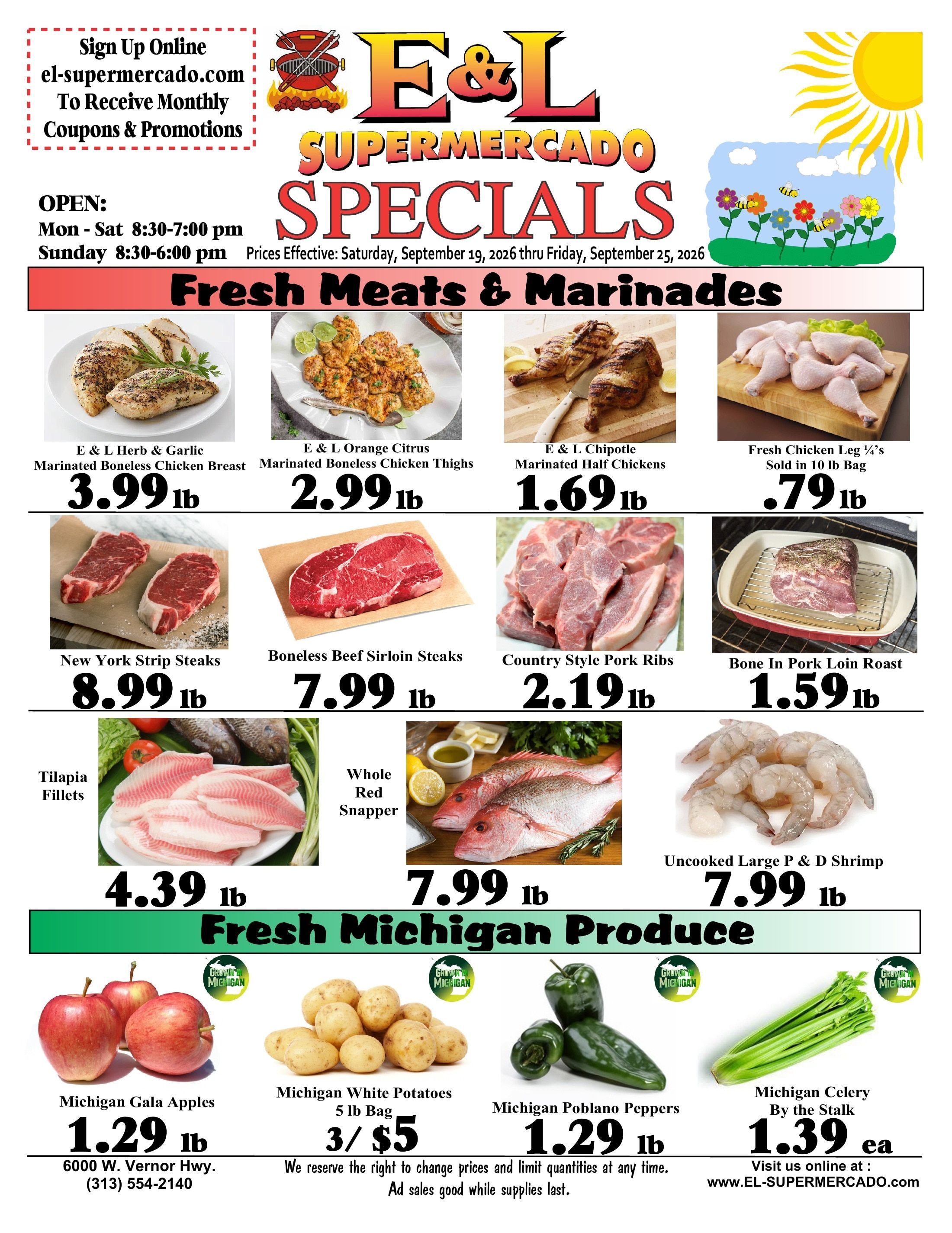E & L Supermercado Weekly Ad September 19 - 25, 2026