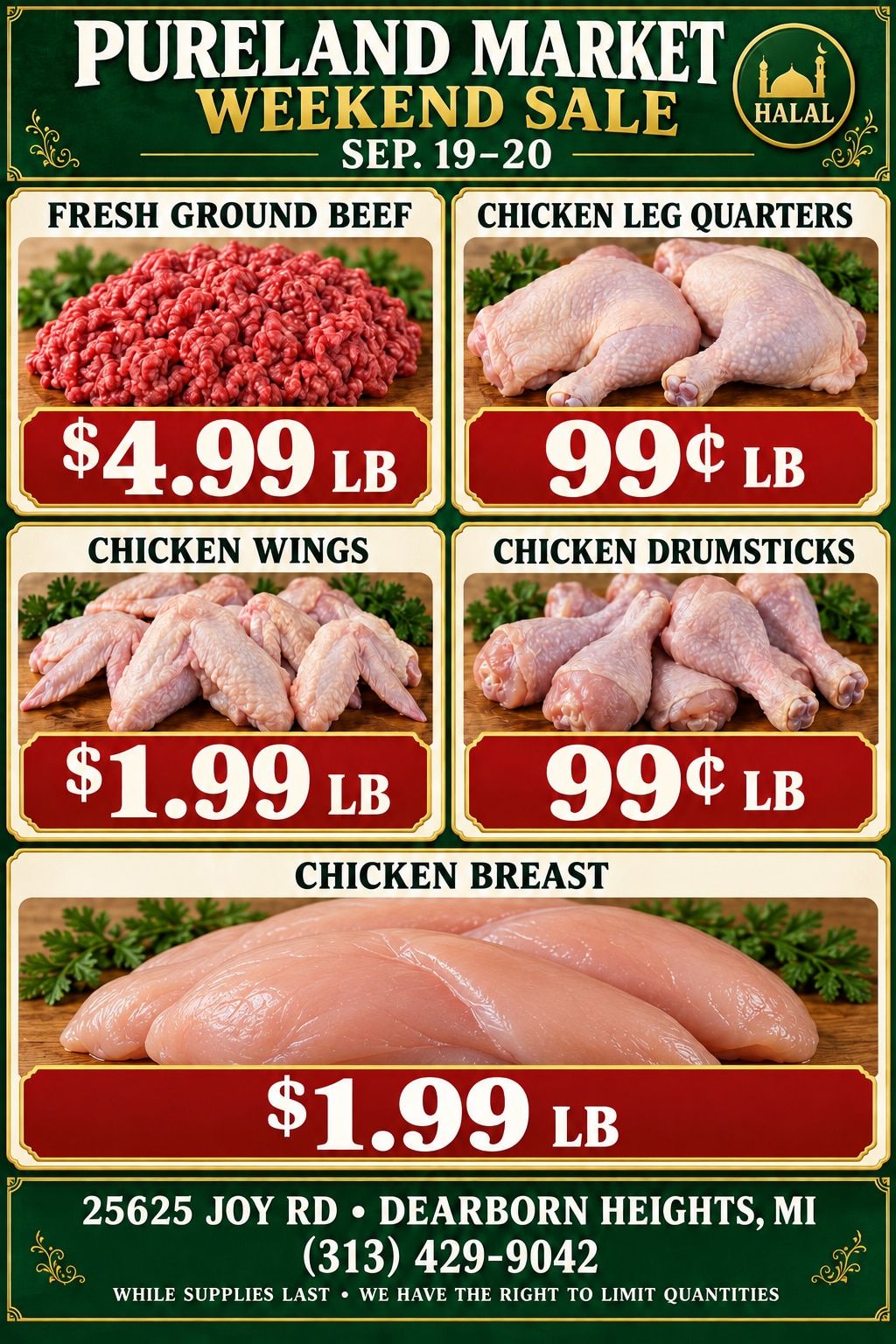 Pureland Supermarket (25625 Joy Road, Dearborn Heights, MI) Weekly Ad September 19 - 20, 2026