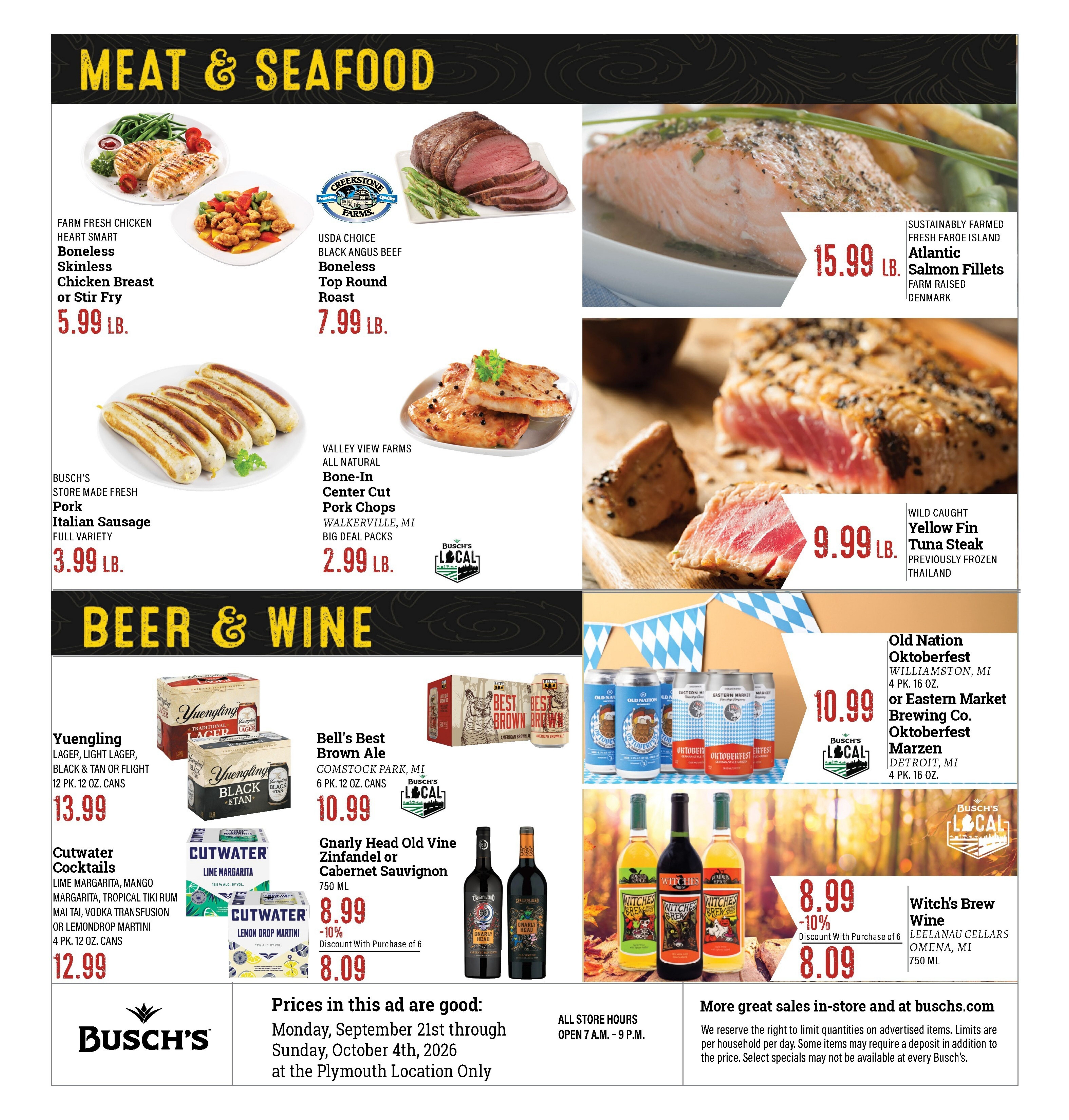 Busch's Fresh Food Market (Plymouth, MI) Weekly Ad September 21 - October 4, 2026