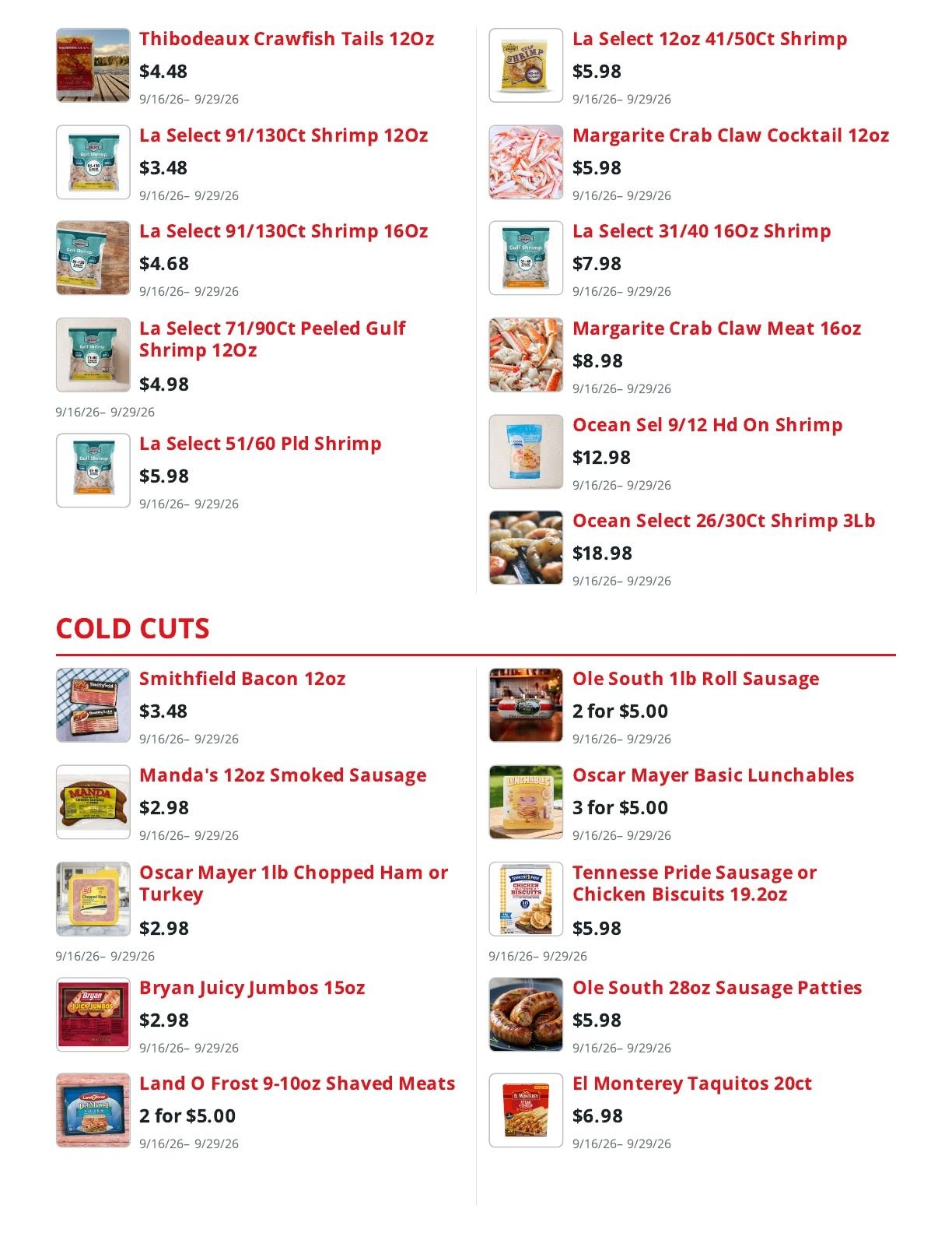Shoppers Value Foods Louisiana Weekly Ad September 16 - 29, 2026