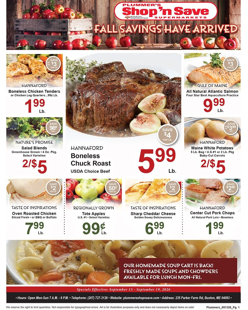 Plummer's Shop 'n Save Weekly Ad September 19 - 25, 2026