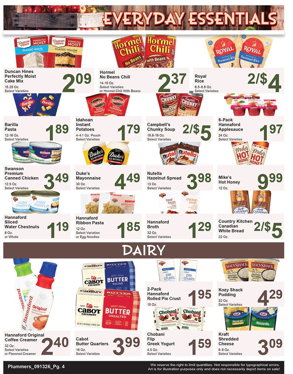 Plummer's Shop 'n Save Weekly Ad September 19 - 25, 2026