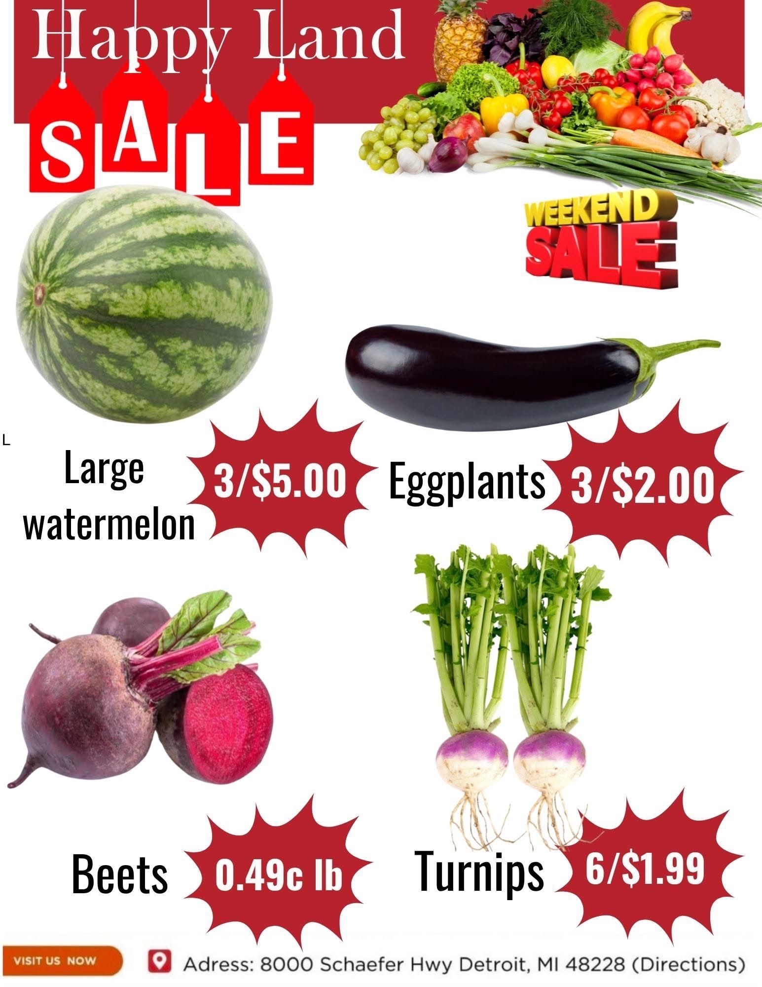 Happy Land Market (8000 Schaefer Highway, Detroit, MI) Weekly Ad September 19 - 19, 2026