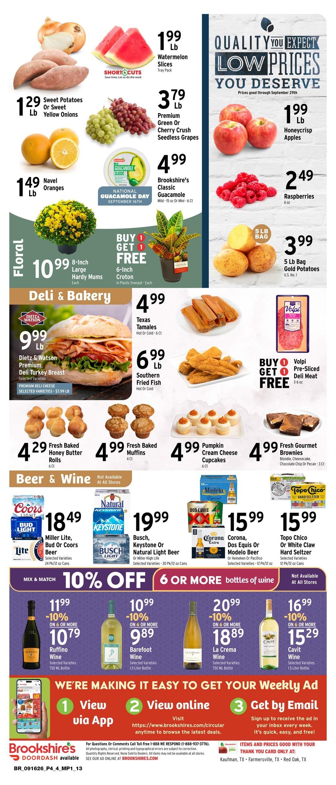 Brookshire's (Desoto Area, TX) Weekly Ad September 16 - 22, 2026
