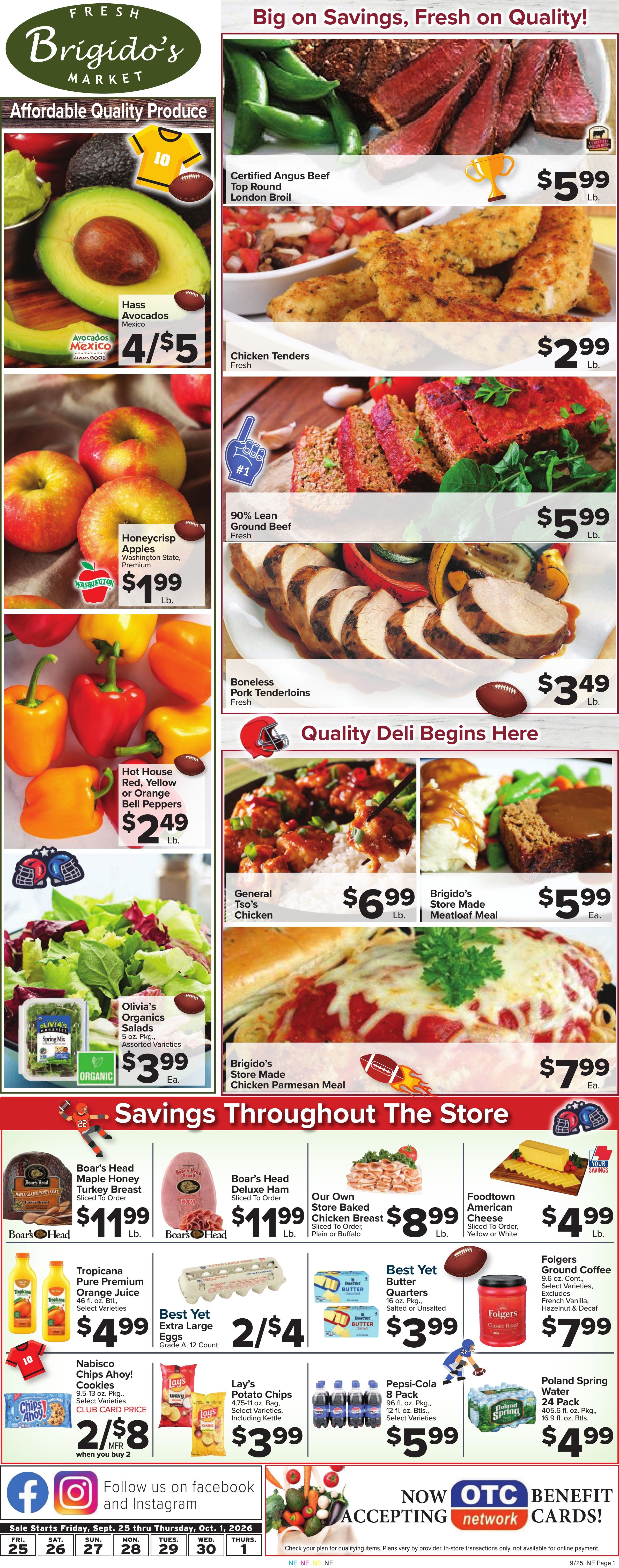Brigido's Fresh Market Weekly Ad September 25 - October 1, 2026