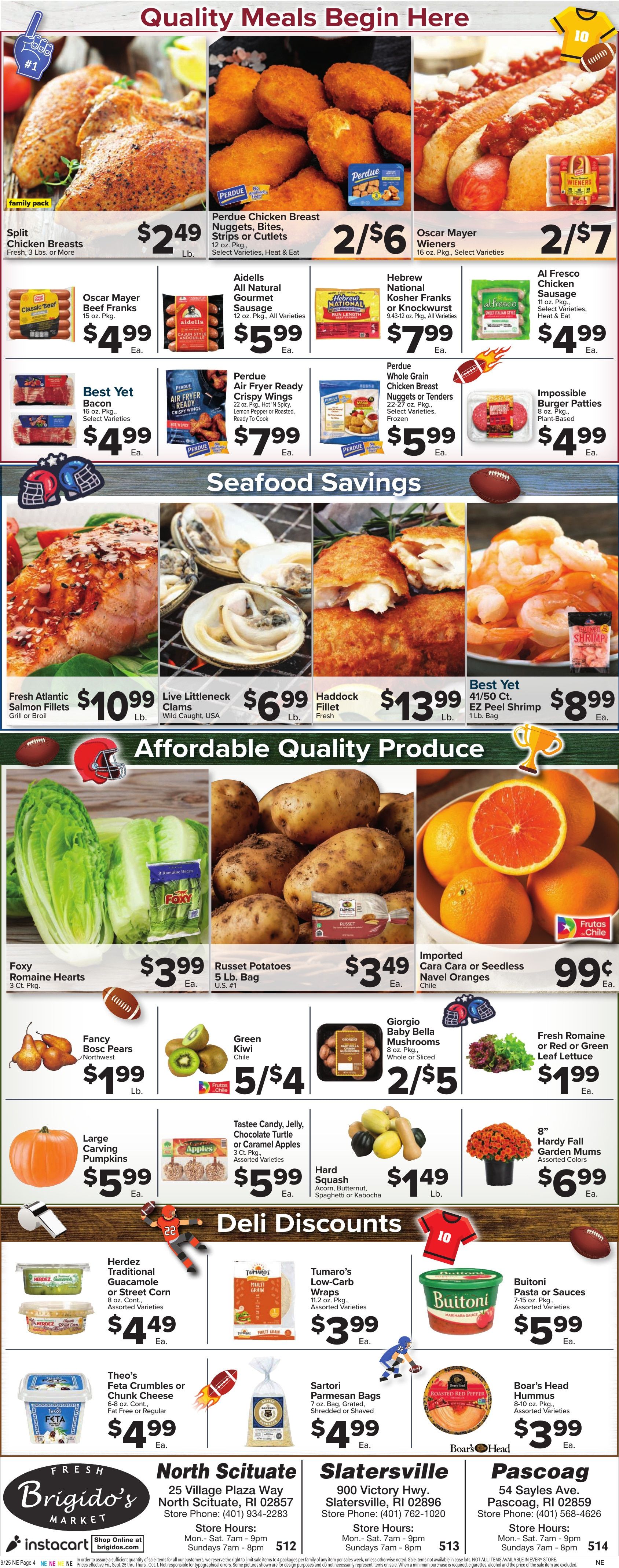 Brigido's Fresh Market Weekly Ad September 25 - October 1, 2026