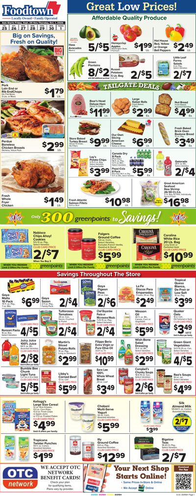 Foodtown Weekly Ad September 25 - October 1, 2026