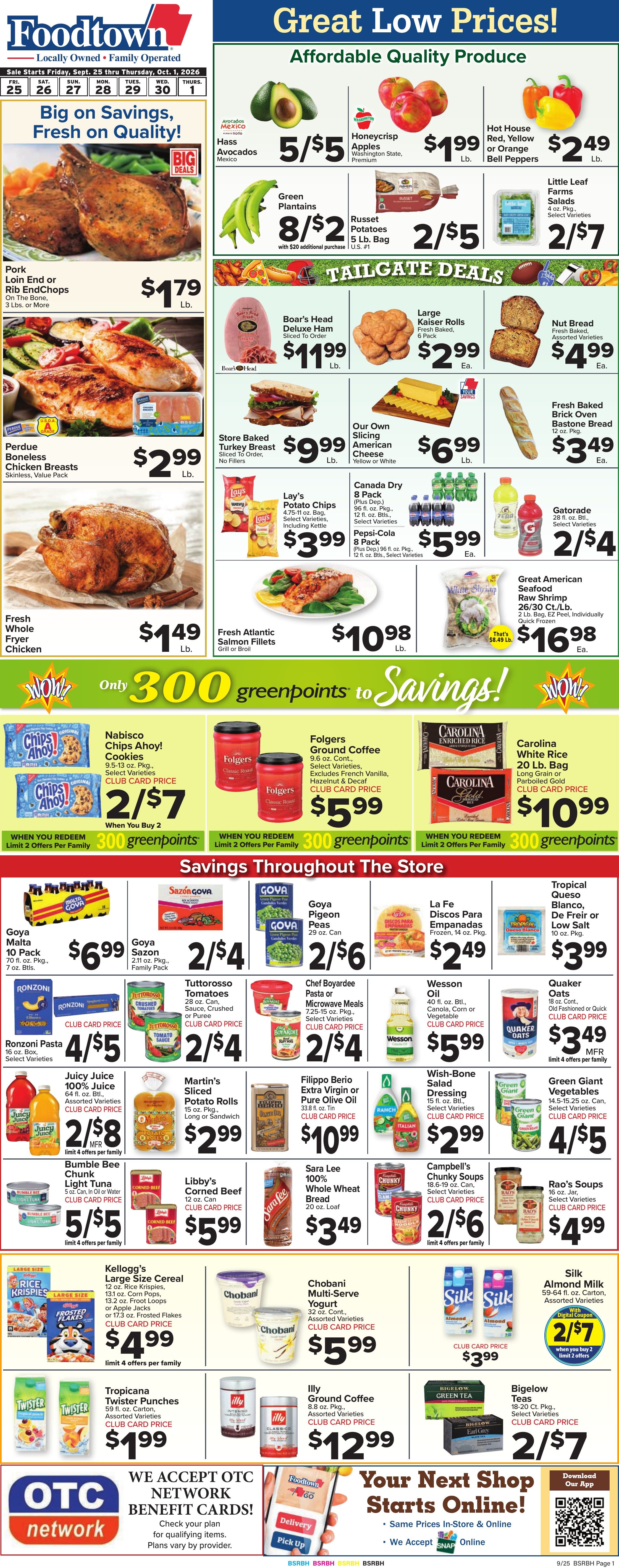 Foodtown Weekly Ad September 25 - October 1, 2026