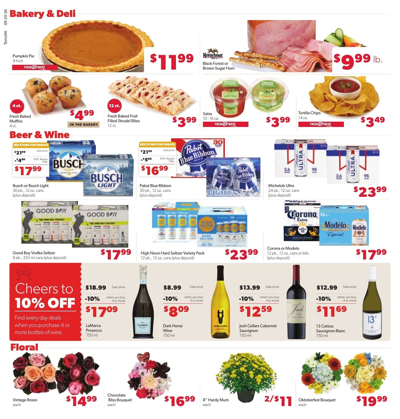 Tom's Food Center Weekly Ad September 20 - 26, 2026