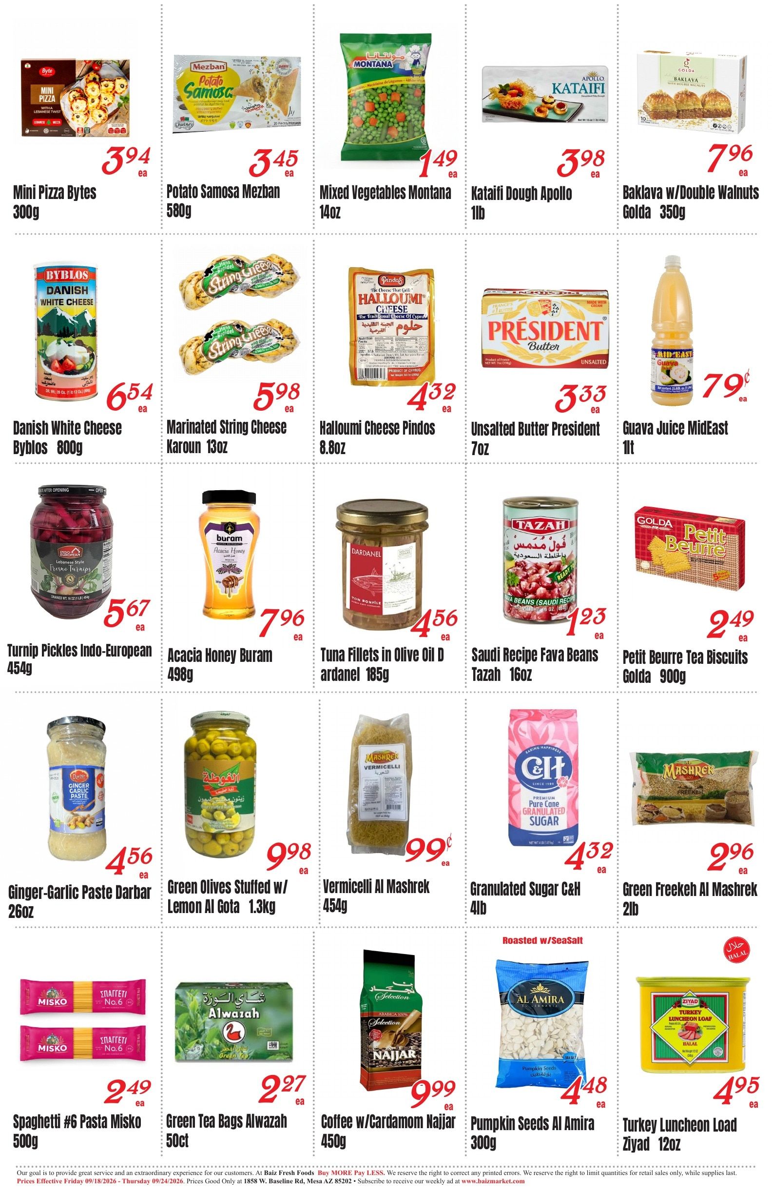 Baiz Market (Mesa, AZ) Weekly Ad September 18 - 24, 2026