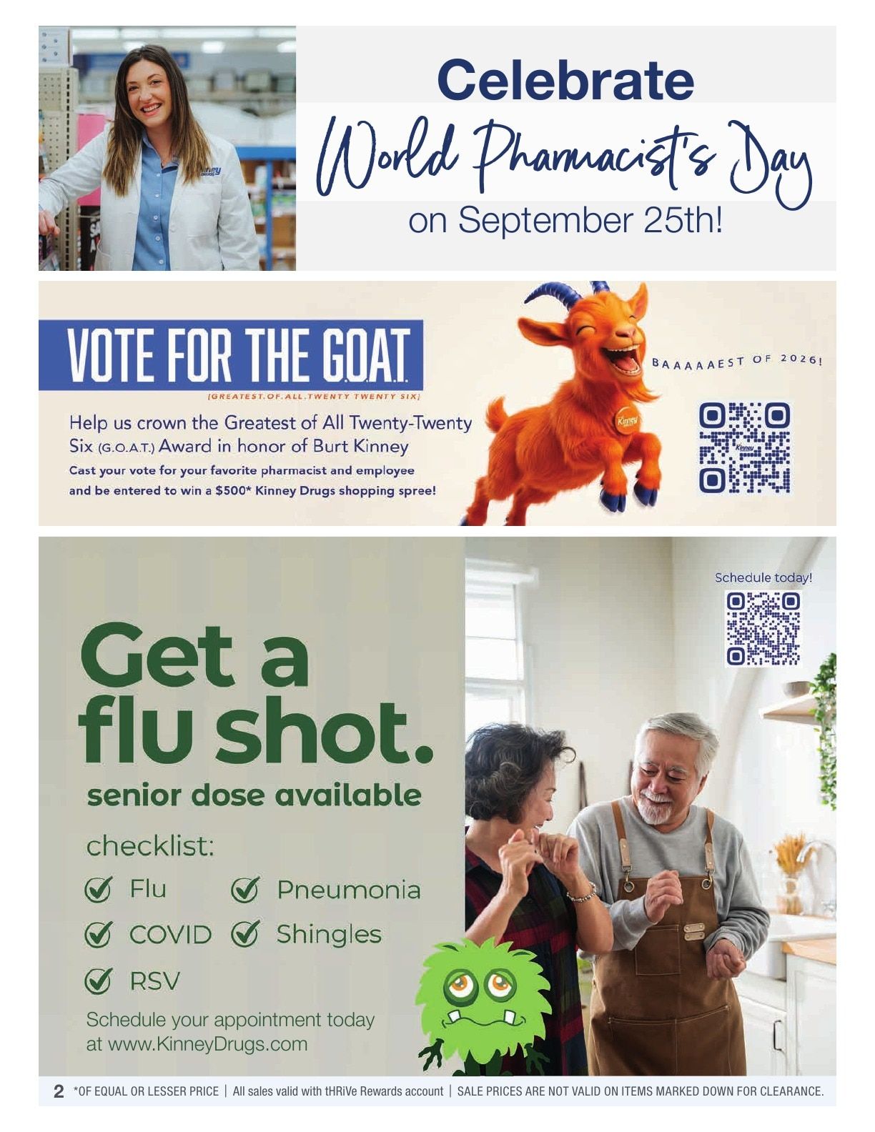 Kinney Drugs Weekly Ad September 20 - 26, 2026