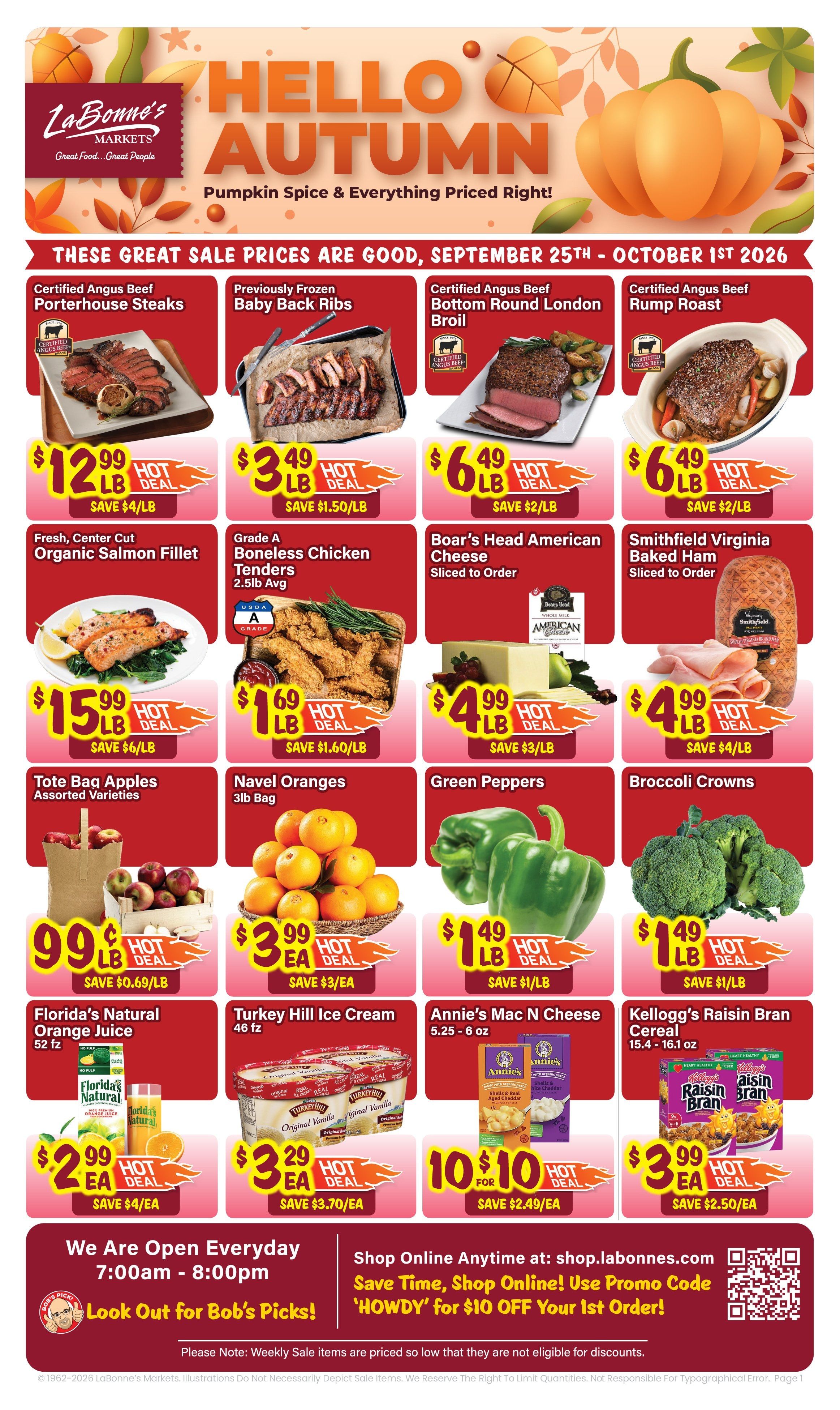 LaBonne's Markets Weekly Ad September 25 - October 1, 2026