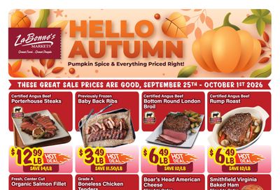 LaBonne's Markets Weekly Ad September 25 - October 1, 2026