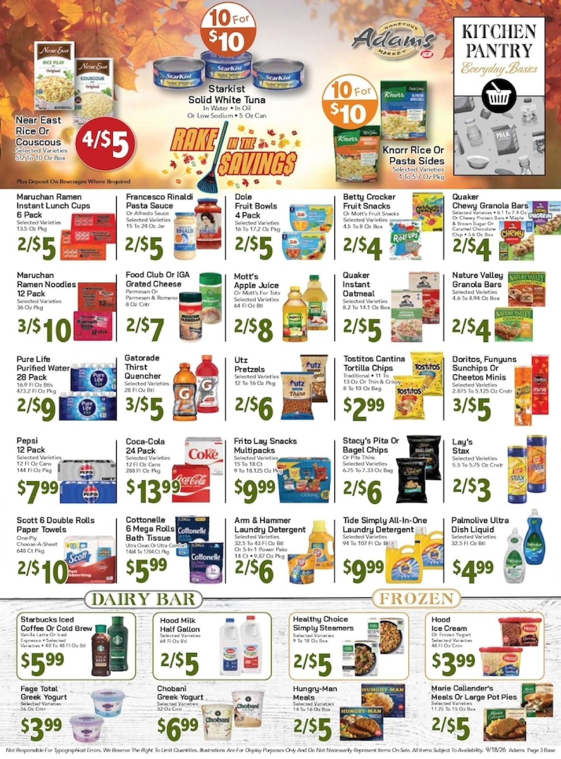 Adams Hometown Market (Waterbury Area, CT) Weekly Ad September 18 - 24, 2026