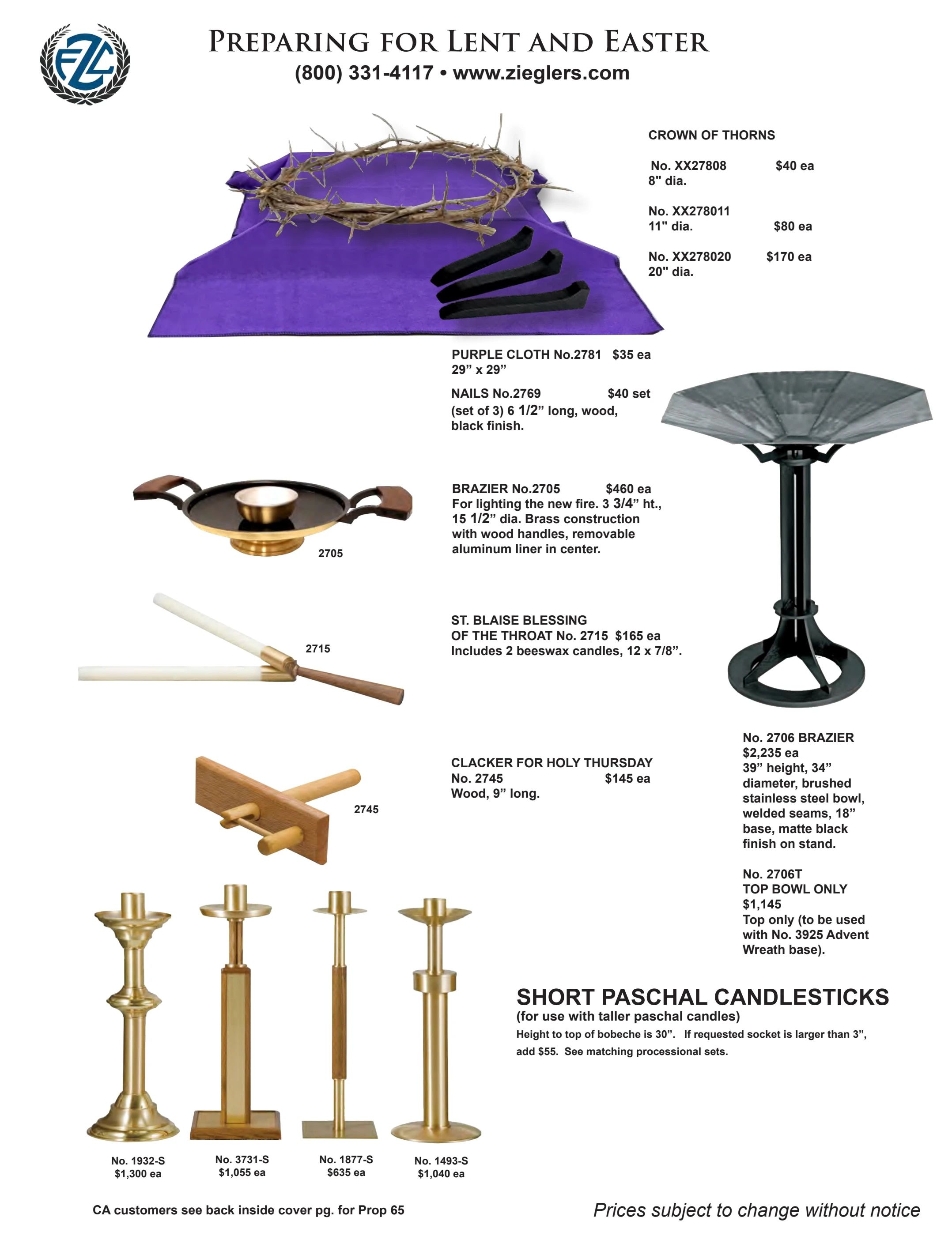 F.C. Ziegler Co. Church Goods Catalog Weekly Ad January 1, 2026 - December 31, 2027