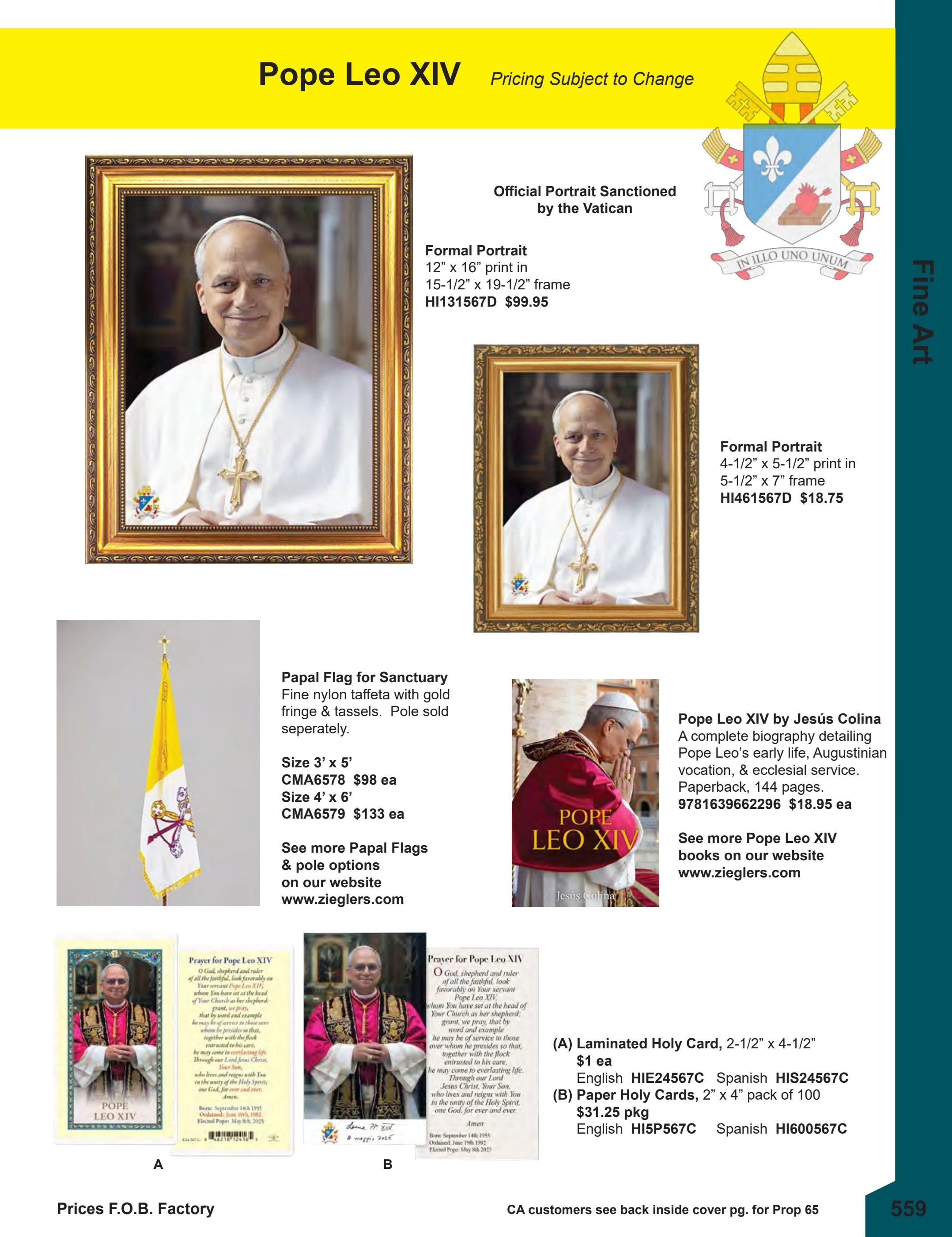 F.C. Ziegler Co. Church Goods Catalog Weekly Ad January 1, 2026 - December 31, 2027