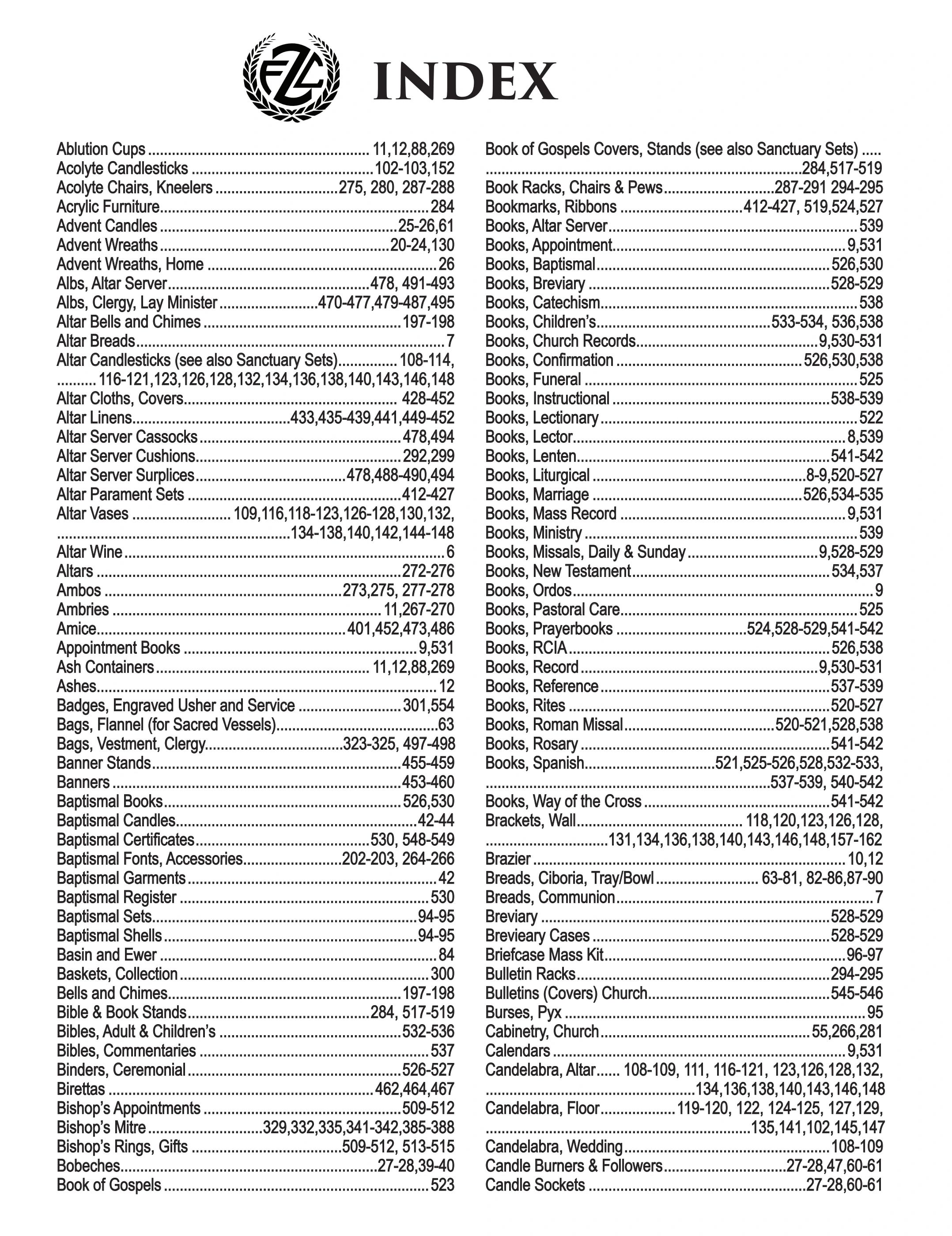 F.C. Ziegler Co. Church Goods Catalog Weekly Ad January 1, 2026 - December 31, 2027