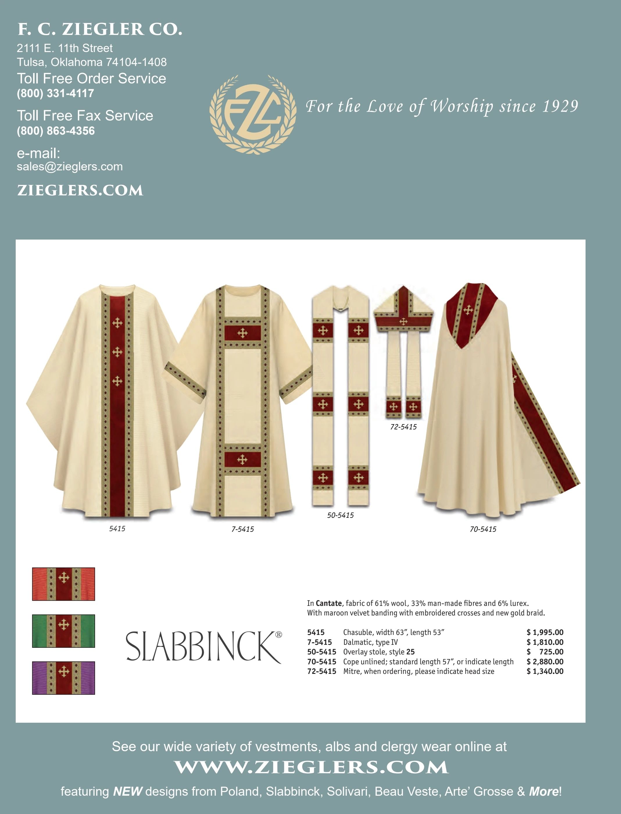 F.C. Ziegler Co. Church Goods Catalog Weekly Ad January 1, 2026 - December 31, 2027