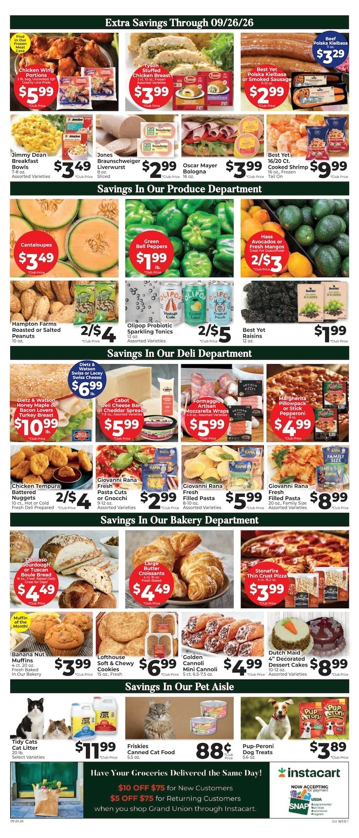 Grand Union (Rutland, VT) Weekly Ad September 20 - 26, 2026