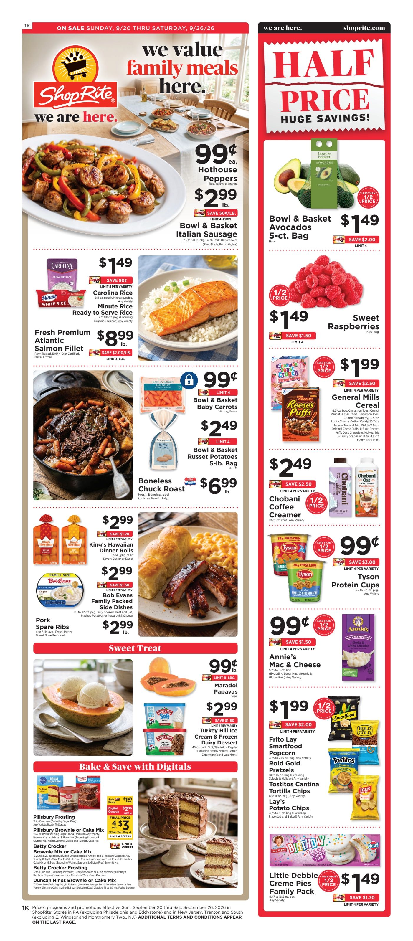 ShopRite (318 Lloyd Rd, Aberdeen, NJ) Weekly Ad September 20 - 26, 2026