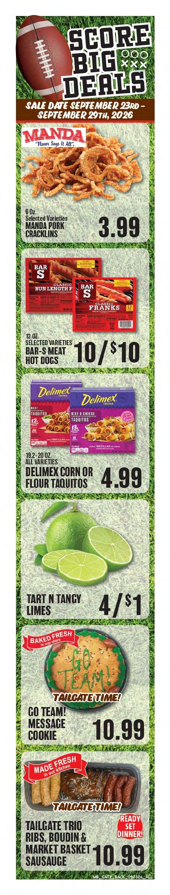 Market Basket (Many, LA) Weekly Ad September 23 - 29, 2026