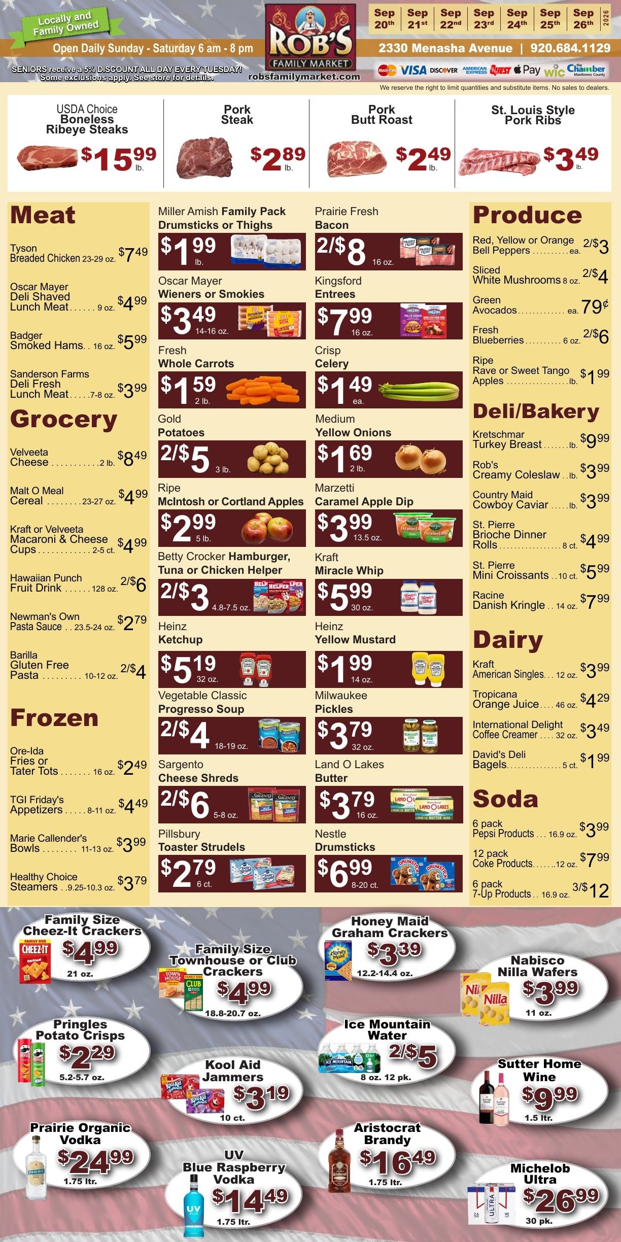 Rob's Family Market Weekly Ad September 20 - 26, 2026