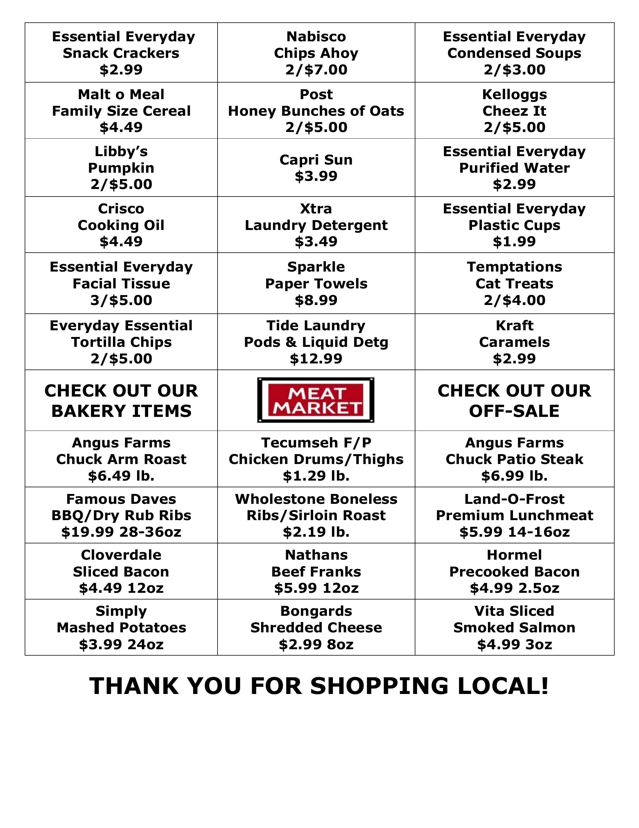 County Line Foods Weekly Ad September 21 - 27, 2026