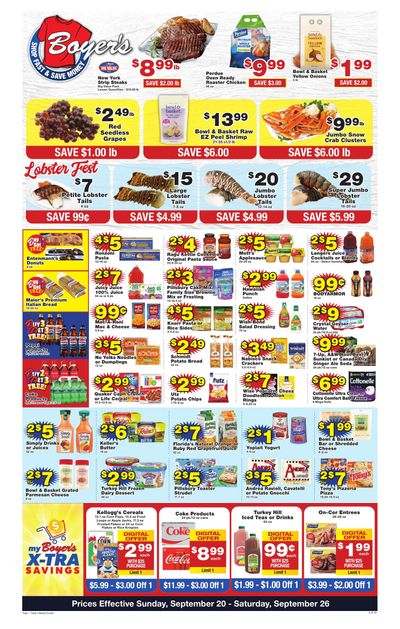 Boyer's Food Markets Weekly Ad September 20 - 26, 2026