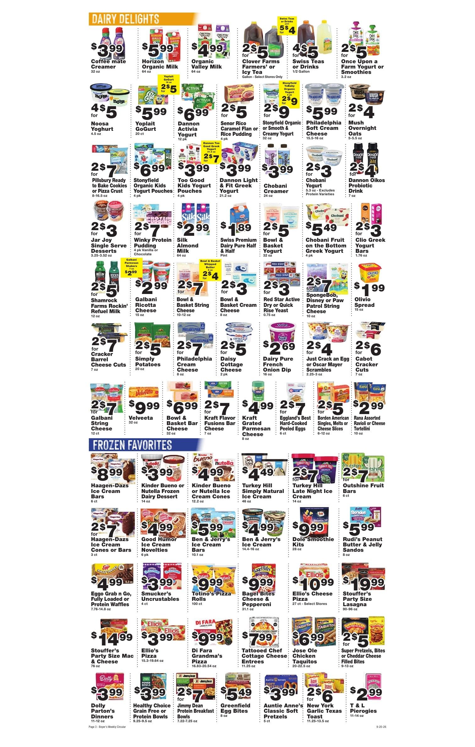 Boyer's Food Markets Weekly Ad September 20 - 26, 2026