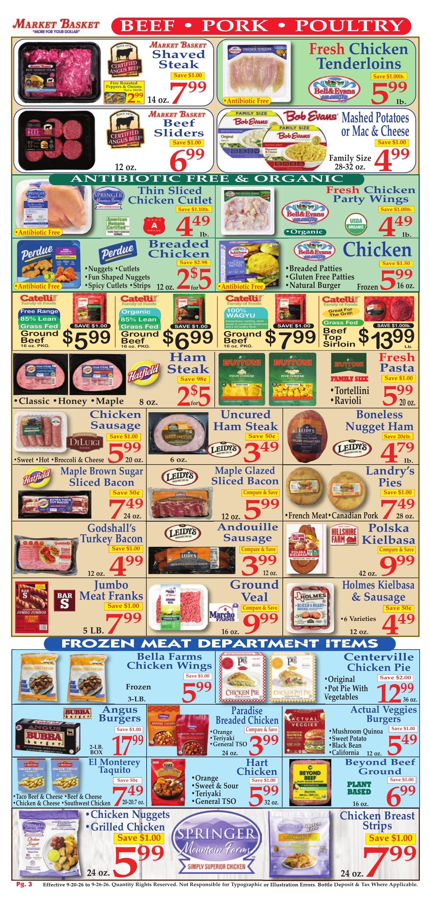 Market Basket Weekly Ad September 20 - 26, 2026