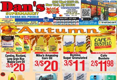 Dan's Supermarket Weekly Ad September 20 - October 26, 2026