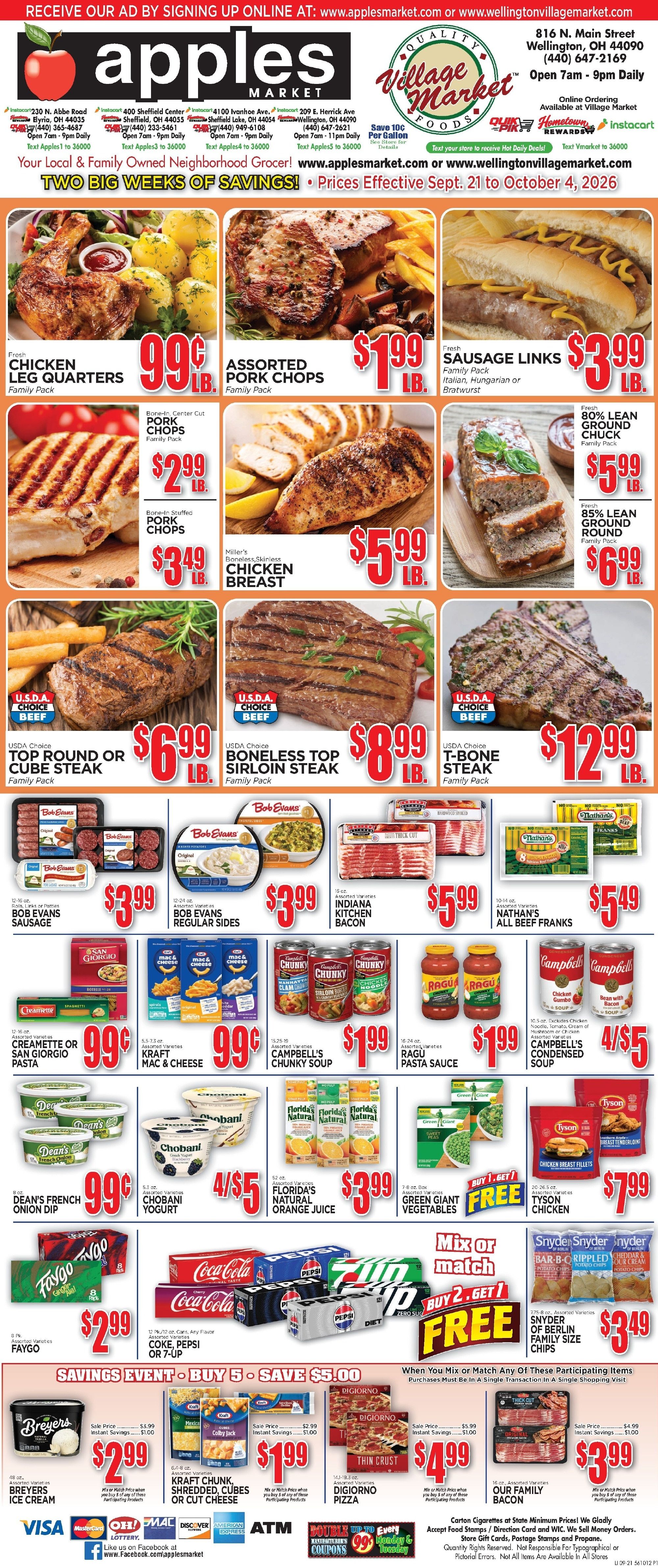 Village Market Ohio Weekly Ad September 21 - October 4, 2026