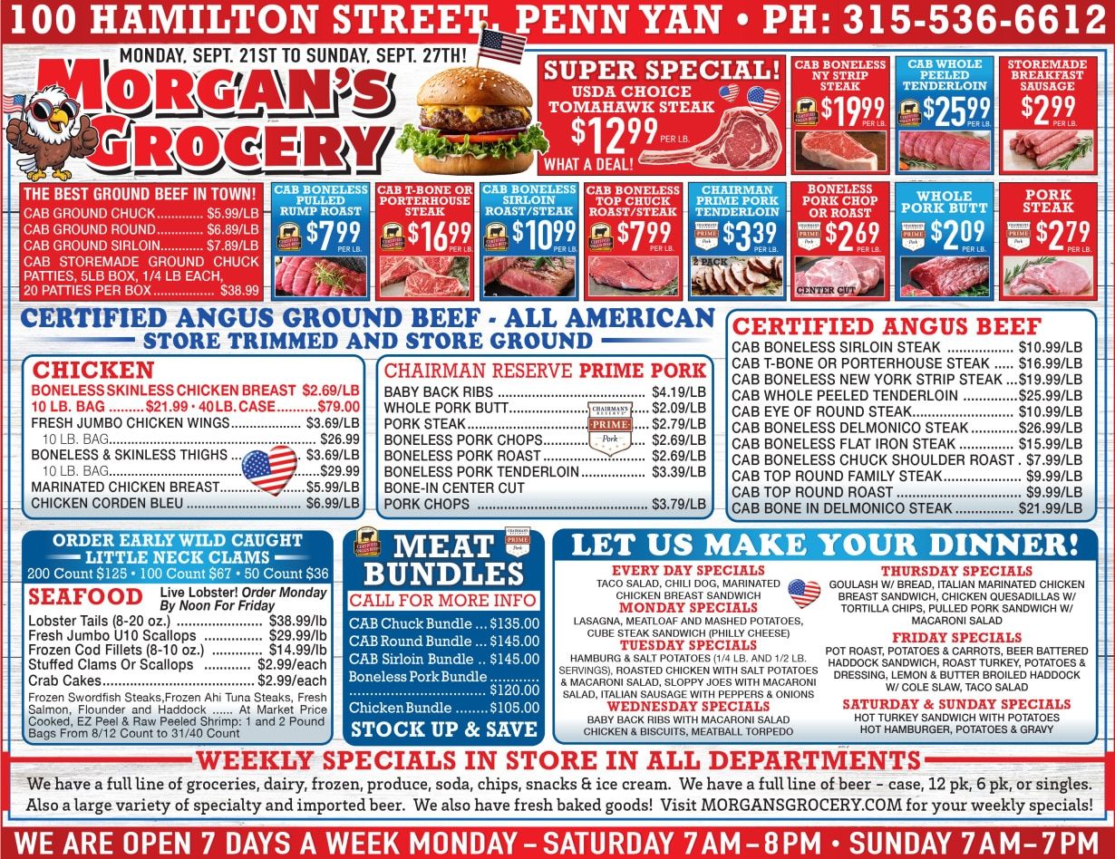 Morgan's Grocery Weekly Ad September 21 - 27, 2026