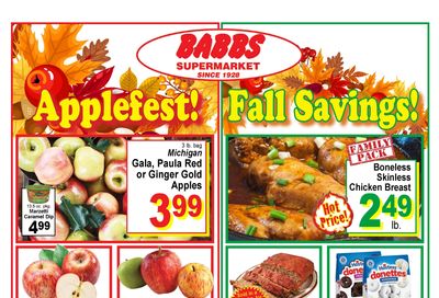 Babbs Supermarket Weekly Ad September 21 - 27, 2026