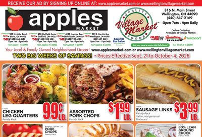 Apples Market (Elyria and other locations, OH) Weekly Ad September 21 - October 4, 2026
