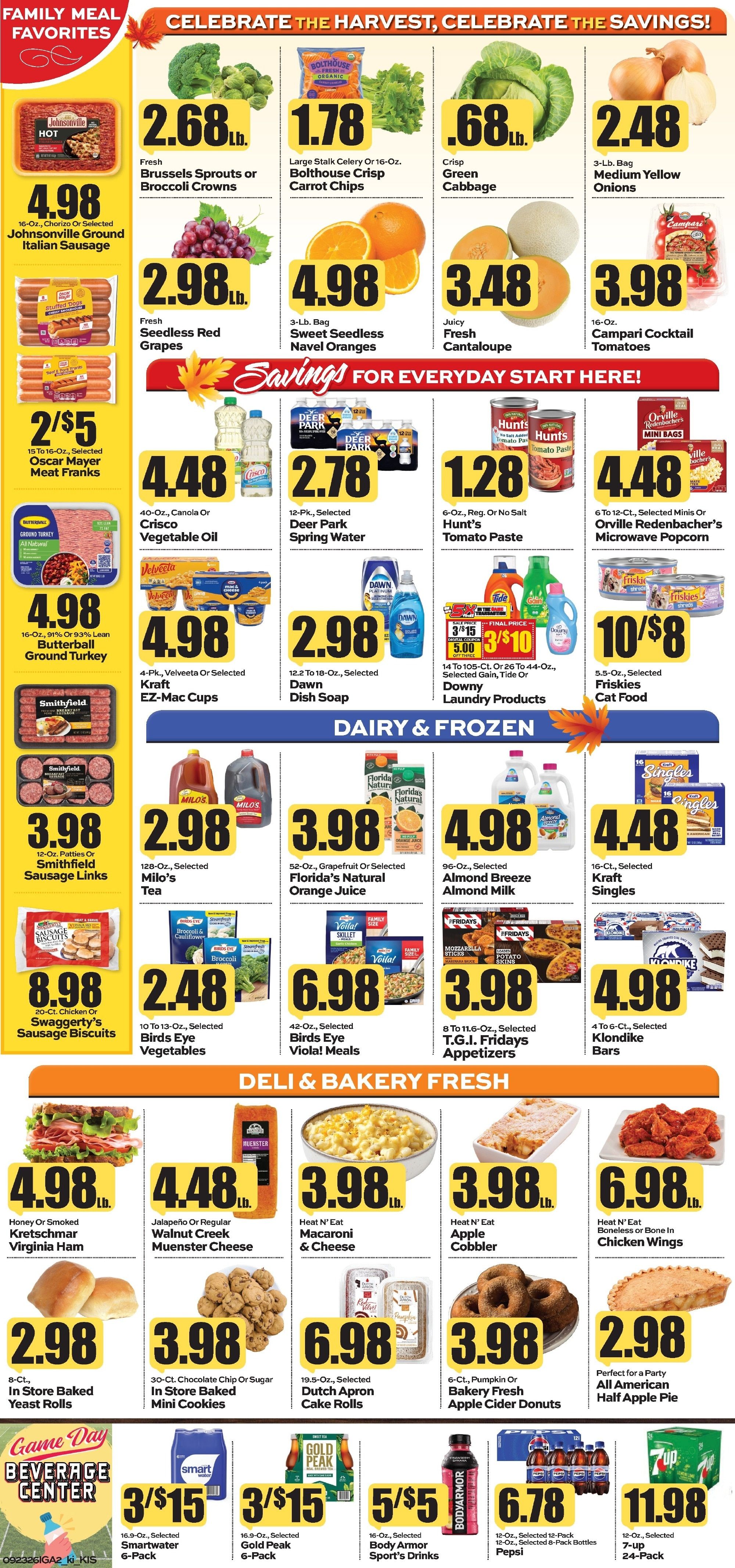 Kishman's IGA Weekly Ad September 21 - 27, 2026