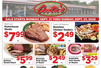 Costa's Supermarket Weekly Ad September 21 - 27, 2026