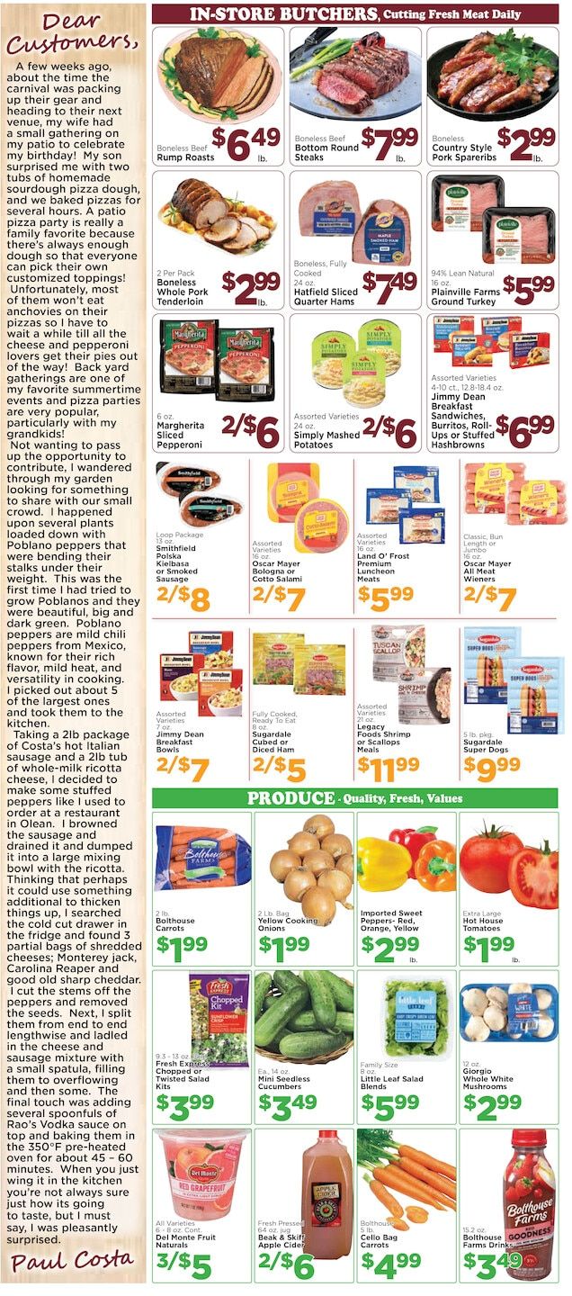 Costa's Supermarket Weekly Ad September 21 - 27, 2026