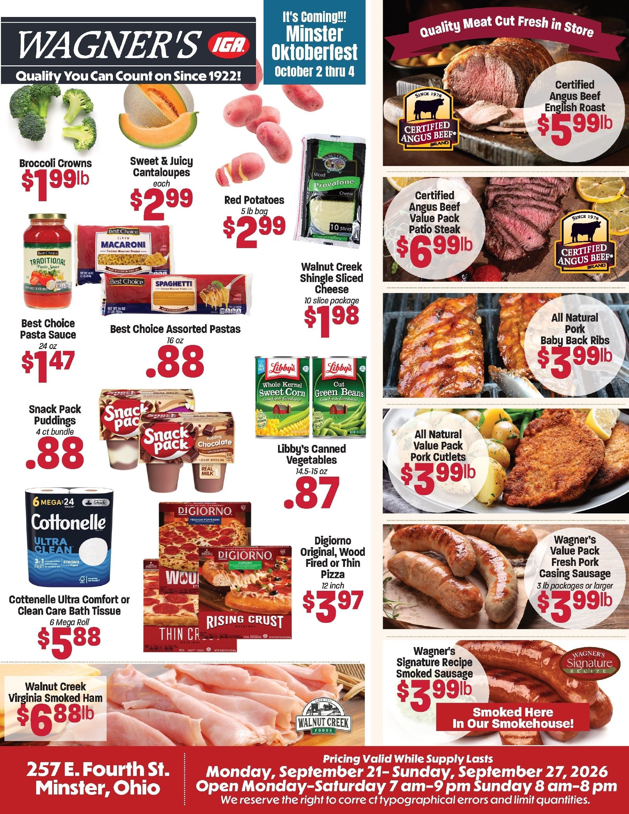 Wagner's IGA Weekly Ad September 21 - 27, 2026