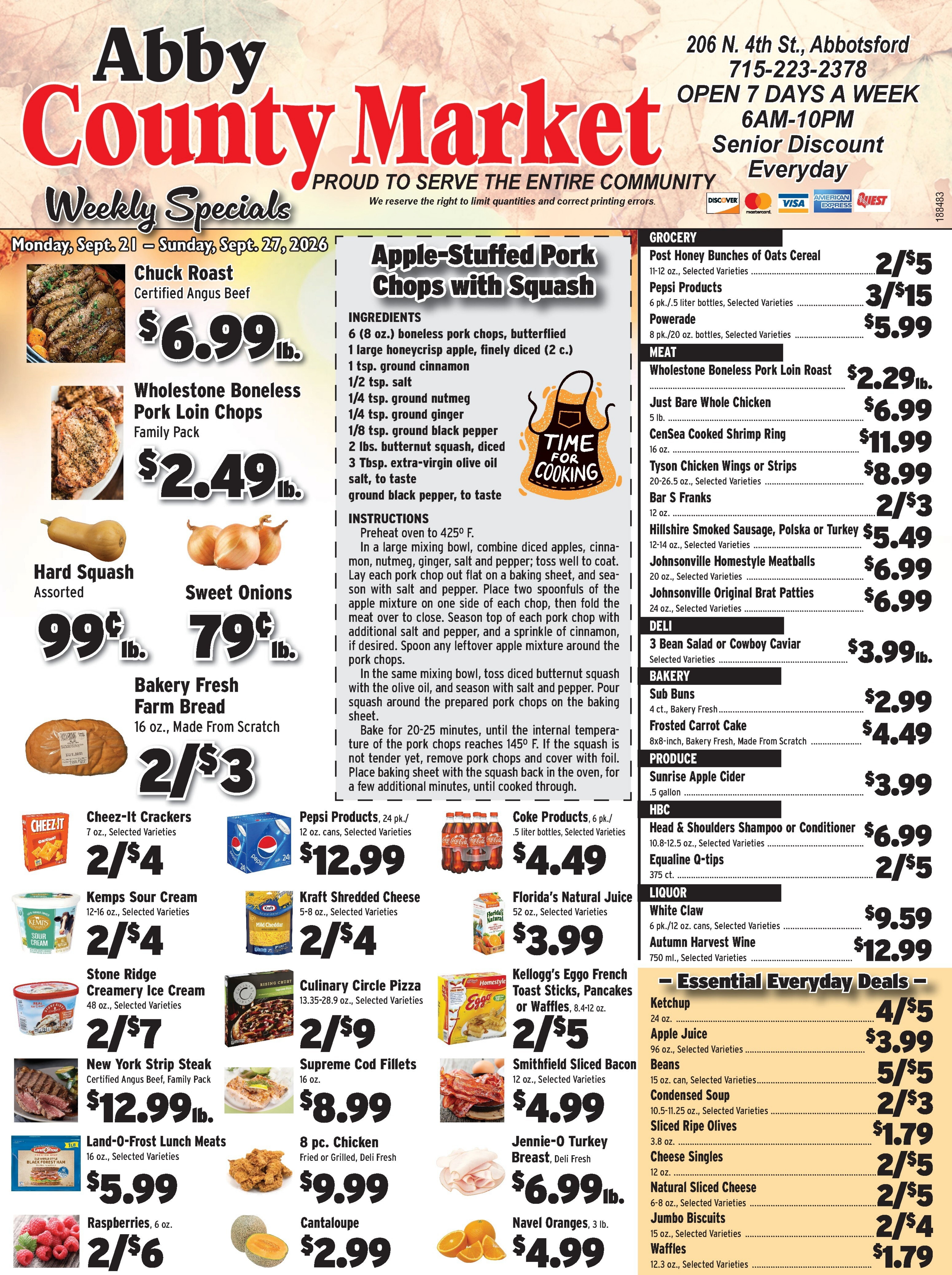 Abby County Market Weekly Ad September 21 - 27, 2026