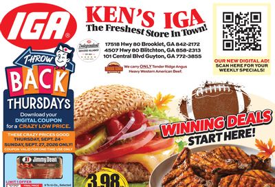 Ken's IGA Weekly Ad September 21 - 27, 2026