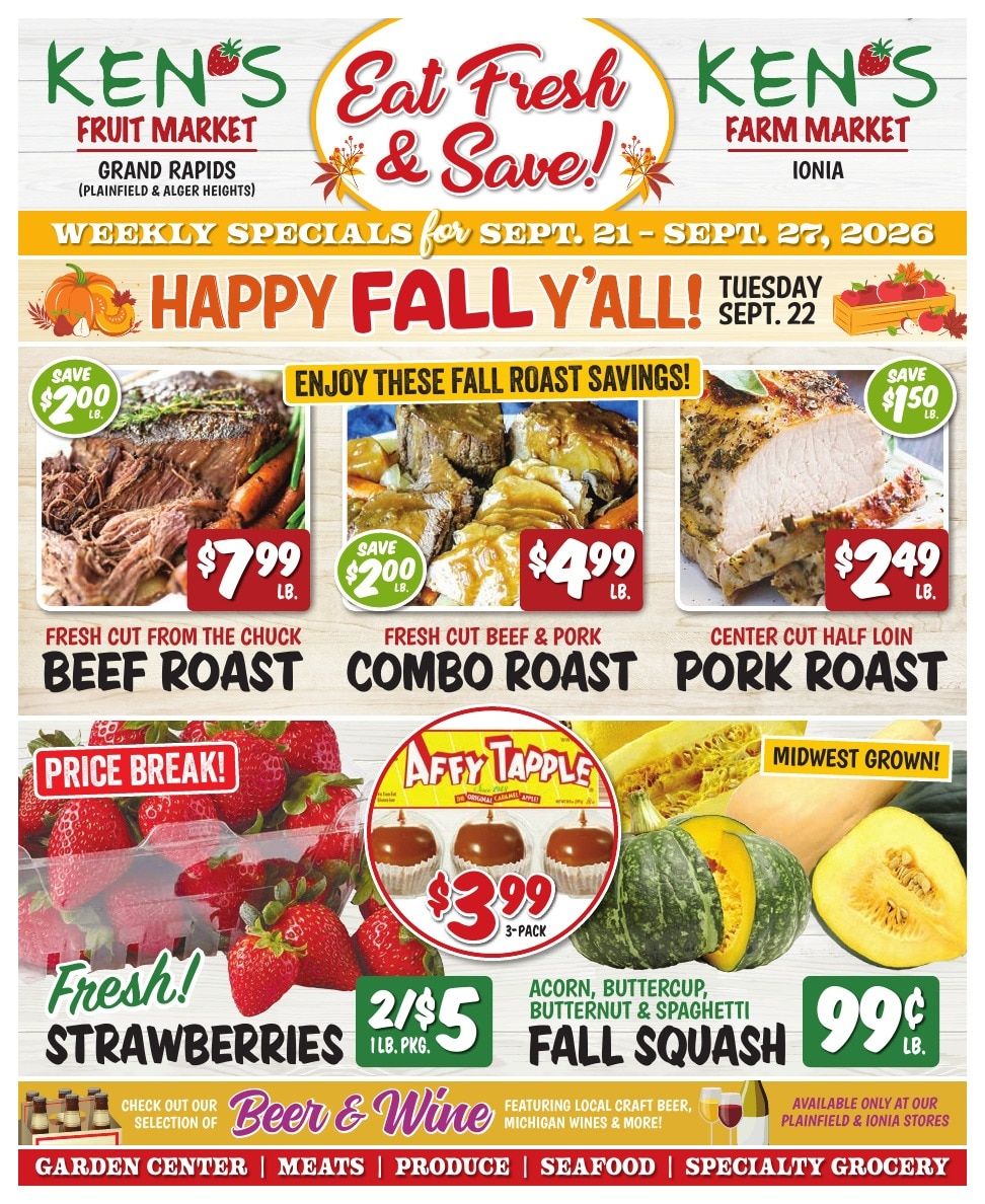 Ken's Fruit Market Weekly Ad September 21 - 27, 2026