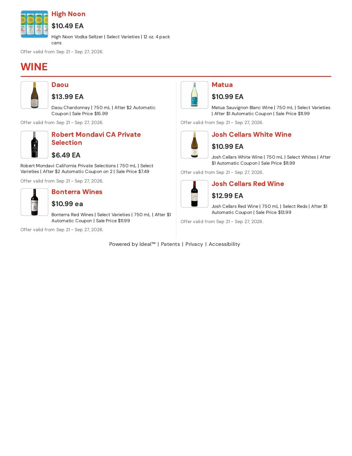 Hansen's IGA (East Troy, WI) Weekly Ad September 21 - 27, 2026