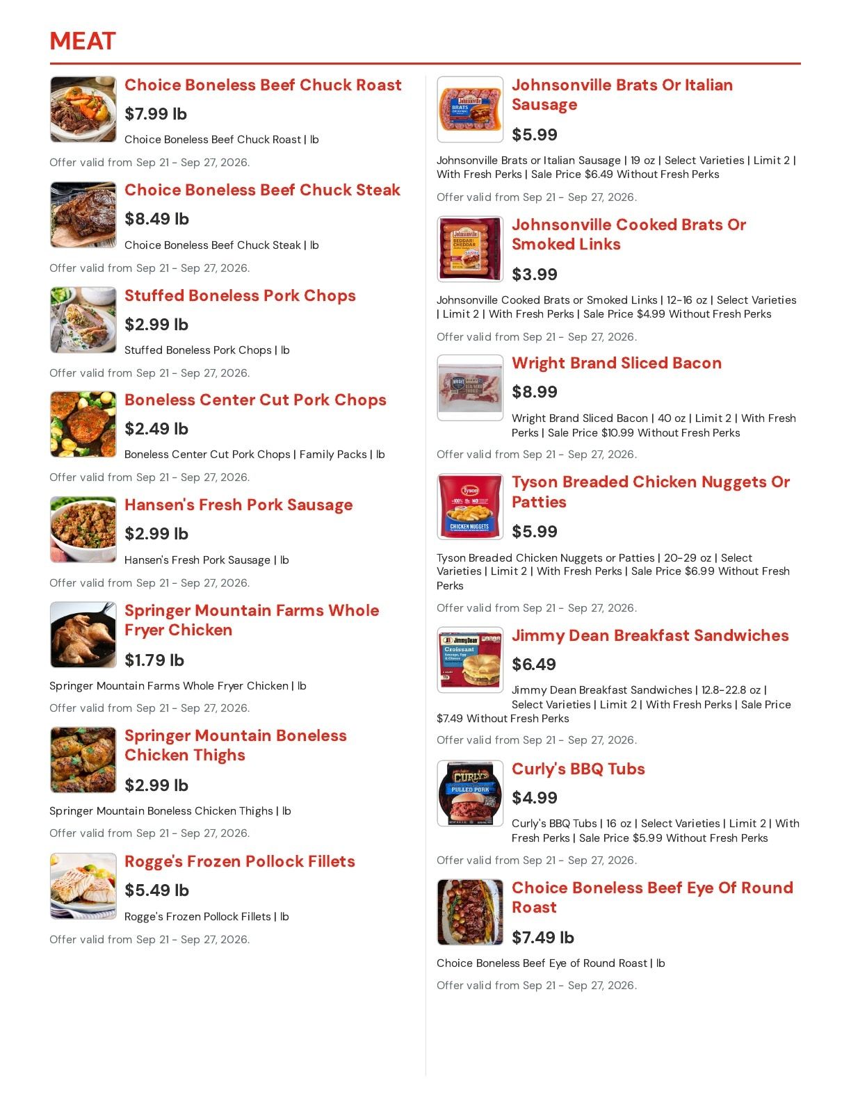 Hansen's IGA (East Troy, WI) Weekly Ad September 21 - 27, 2026