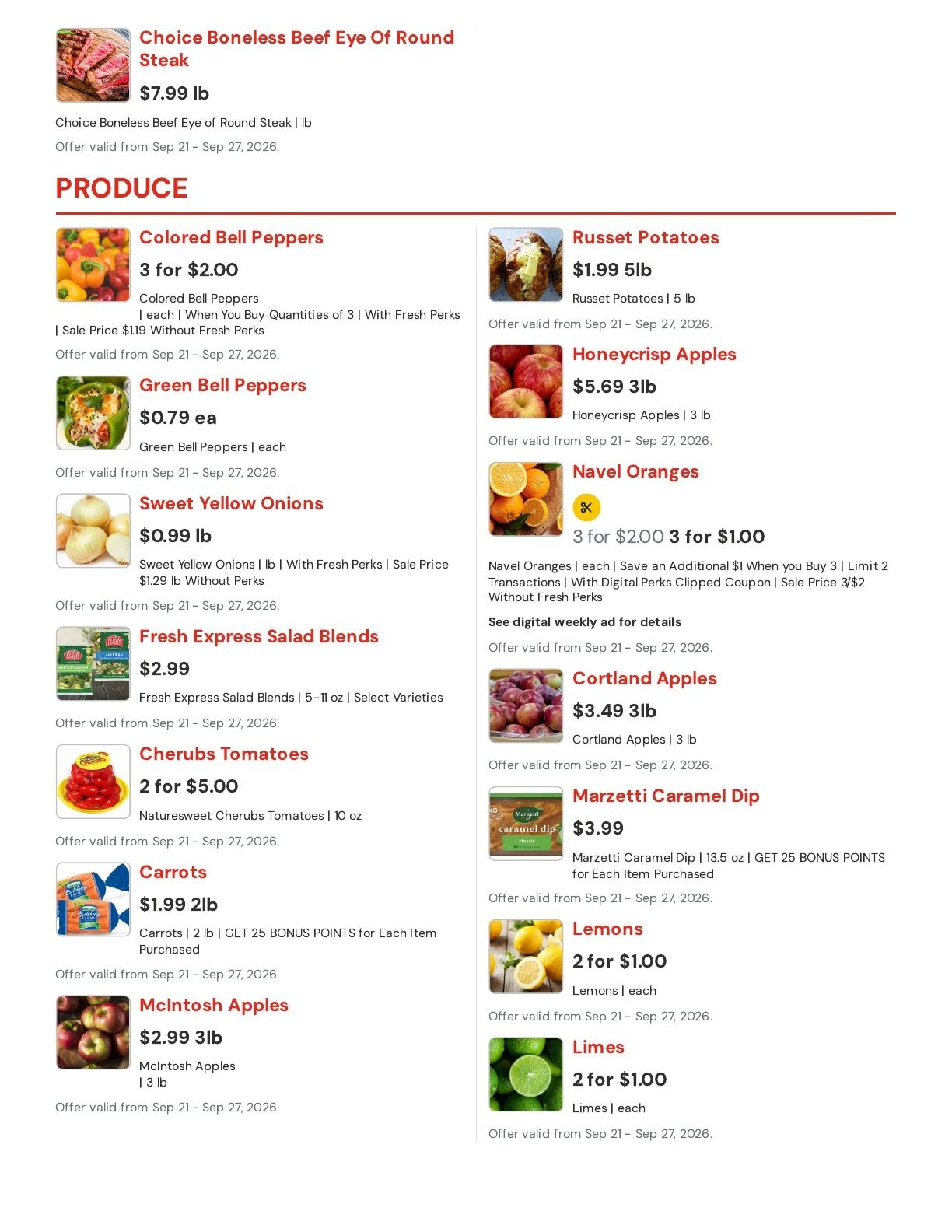 Hansen's IGA (East Troy, WI) Weekly Ad September 21 - 27, 2026